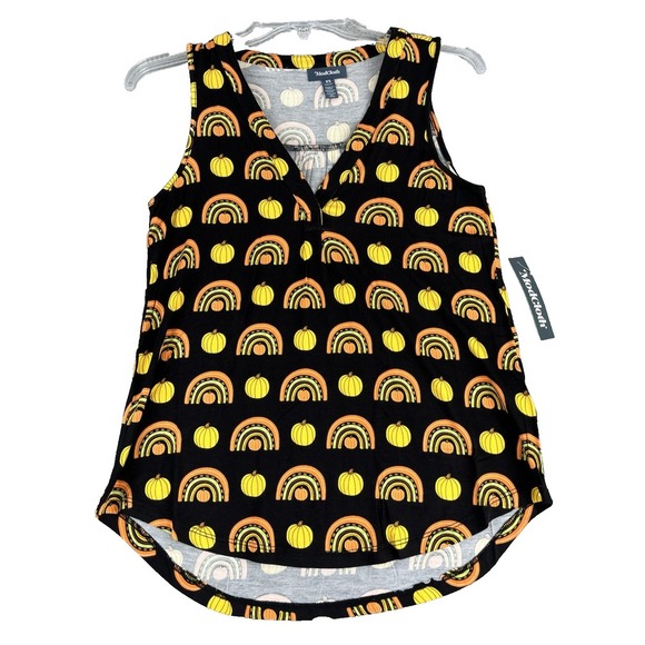 New Modcloth Tank Top  Womens XS Multicolor Winning them Over‎ Pumpkin Fall - Picture 1 of 8